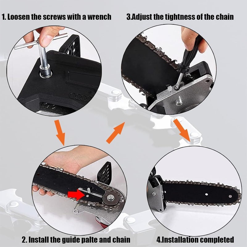 GSSHBR 4 Pack 8 Inch Chainsaw Chains Replacement 1/4" Pitch 47 Drive Links .043" Gauge for Mini Cordless Electric Chain Saw - Image 5